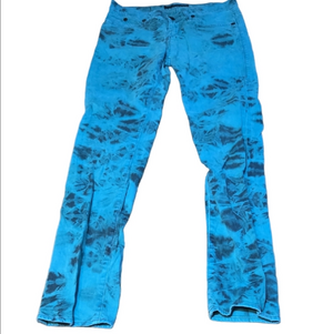 Rock & Republic Blue Tie-Dye Skinny Jeans